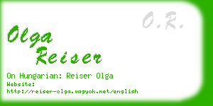 olga reiser business card